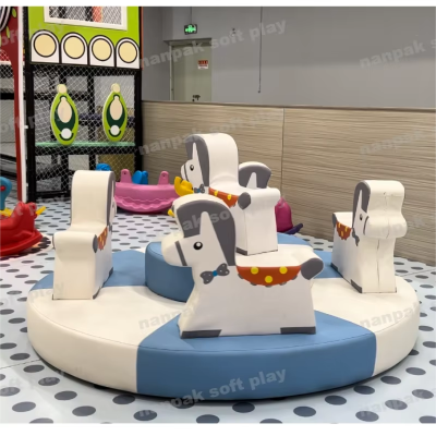 Aangepaste Dier Rit Carrousel voor Indoor Speeltuin & Party Verhuur | Zacht Spelen Pret voor Kinderen